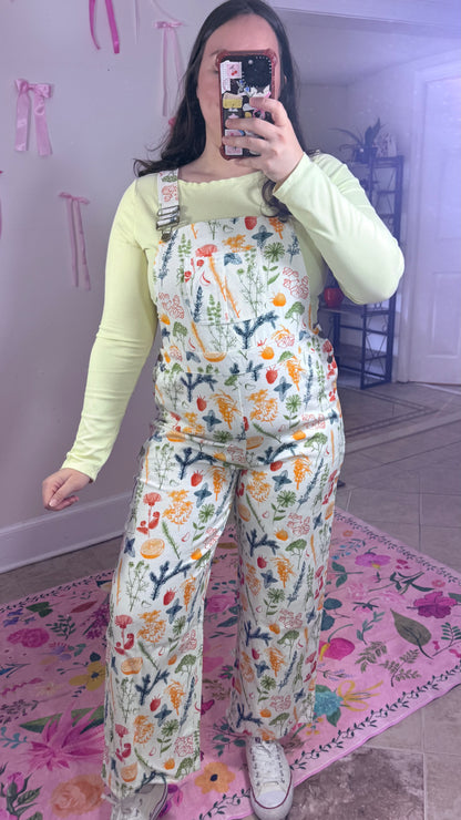 Citrus Print Overalls