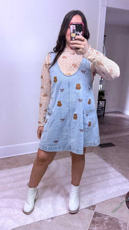 Teddy Love Denim Jumper