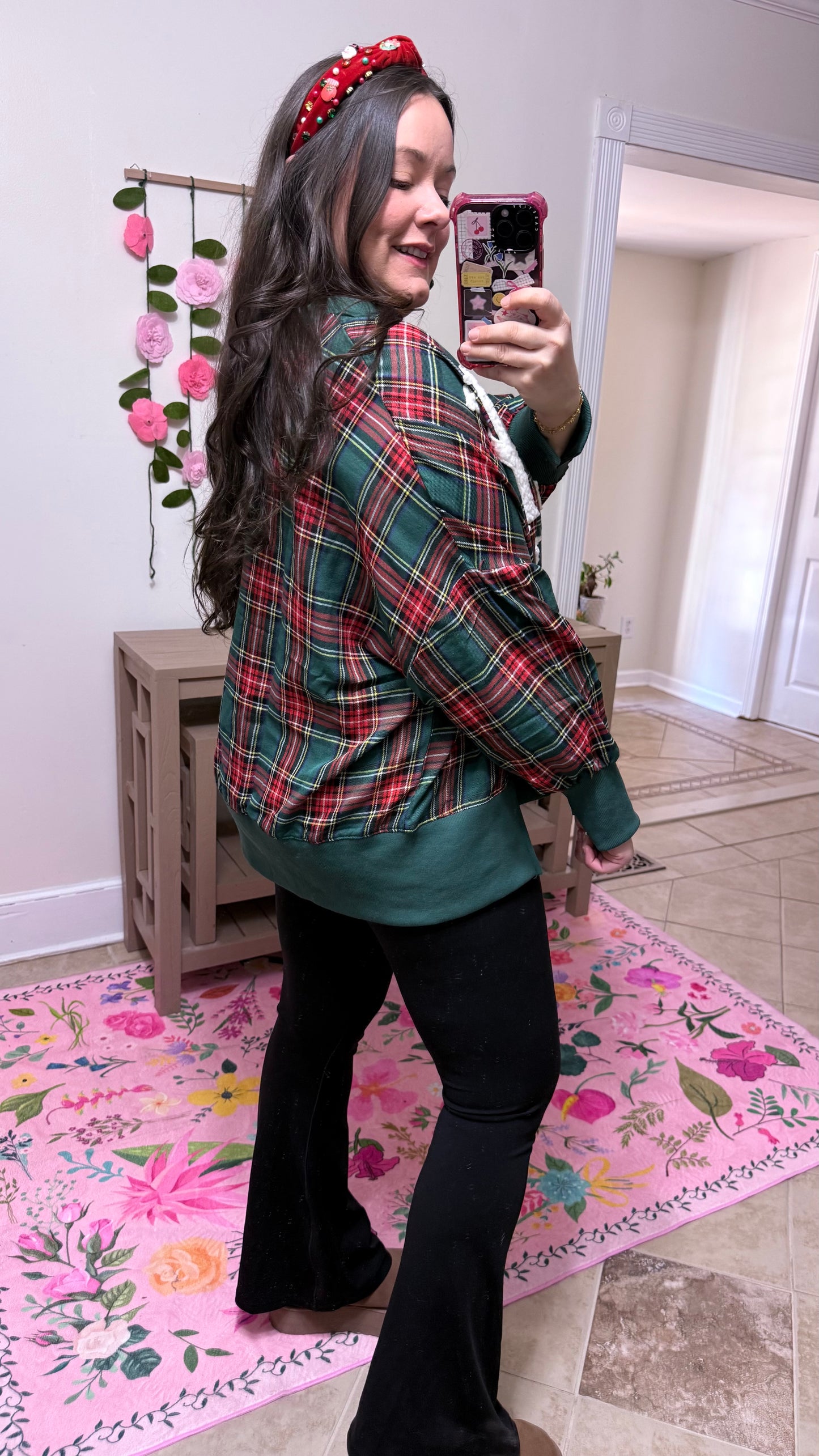 Holly Jolly Plaid Sweatshirt