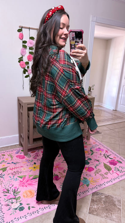 Holly Jolly Plaid Sweatshirt
