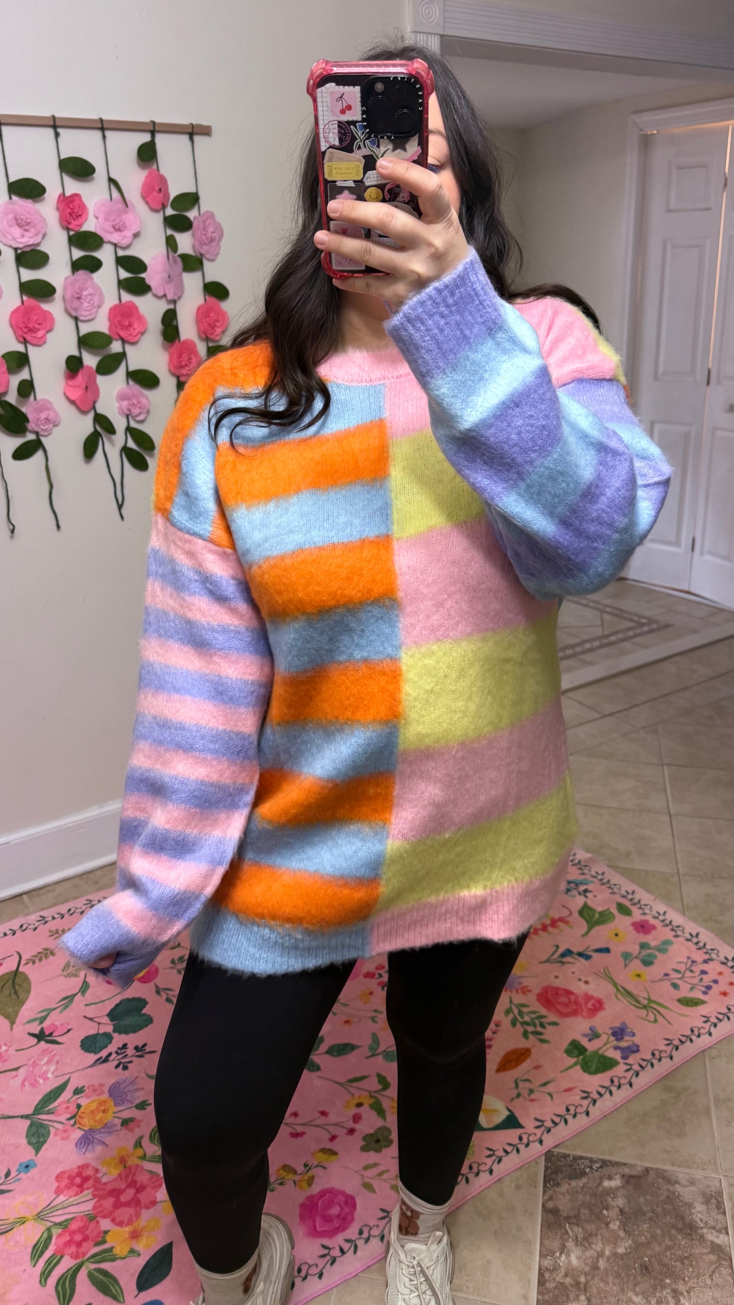 Fuzzy Striped Sweater