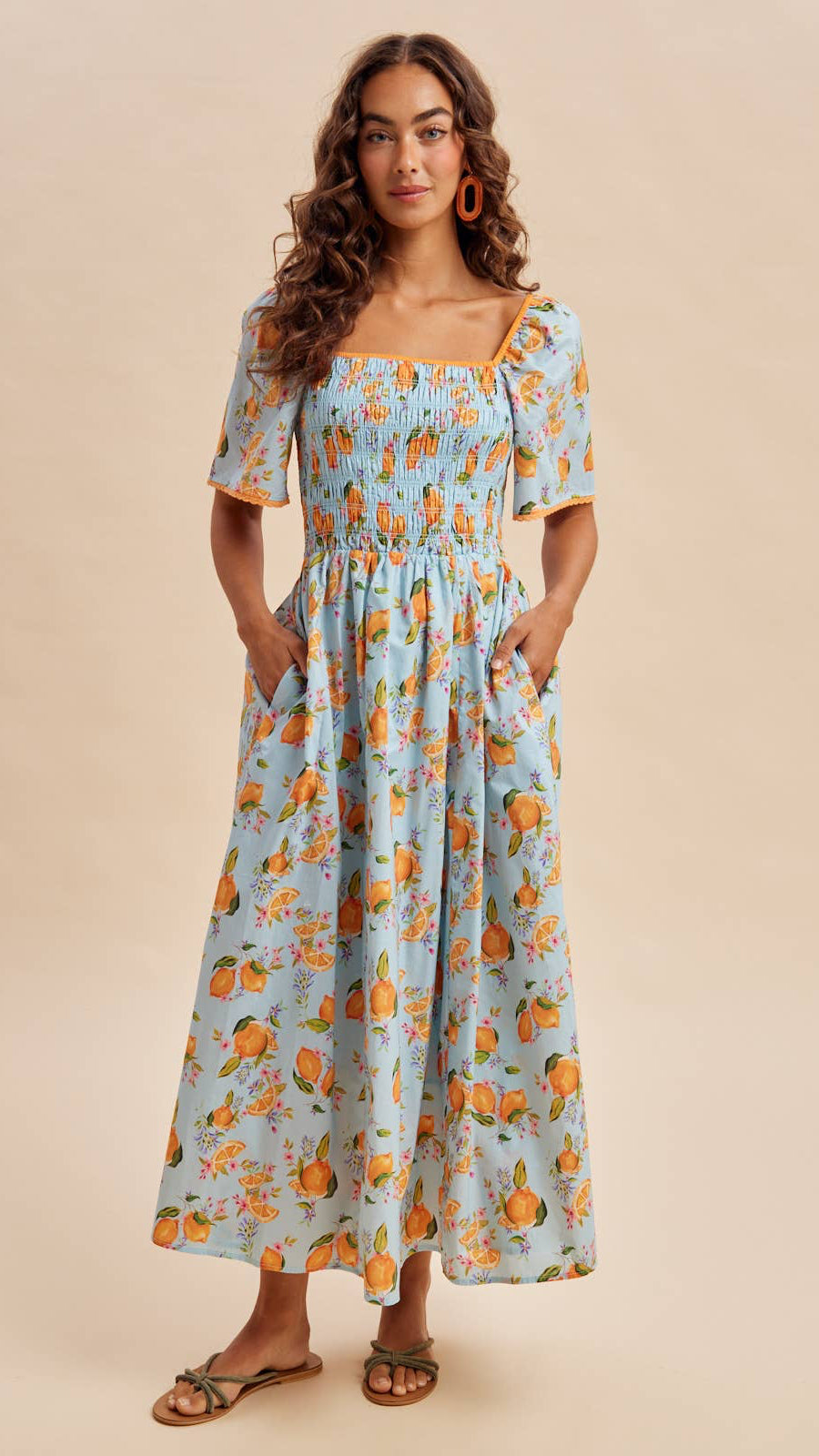 ORANGE MAXI DRESS