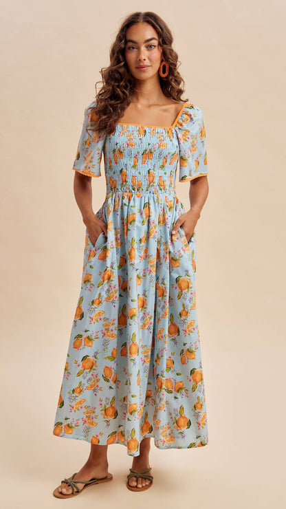 ORANGE MAXI DRESS