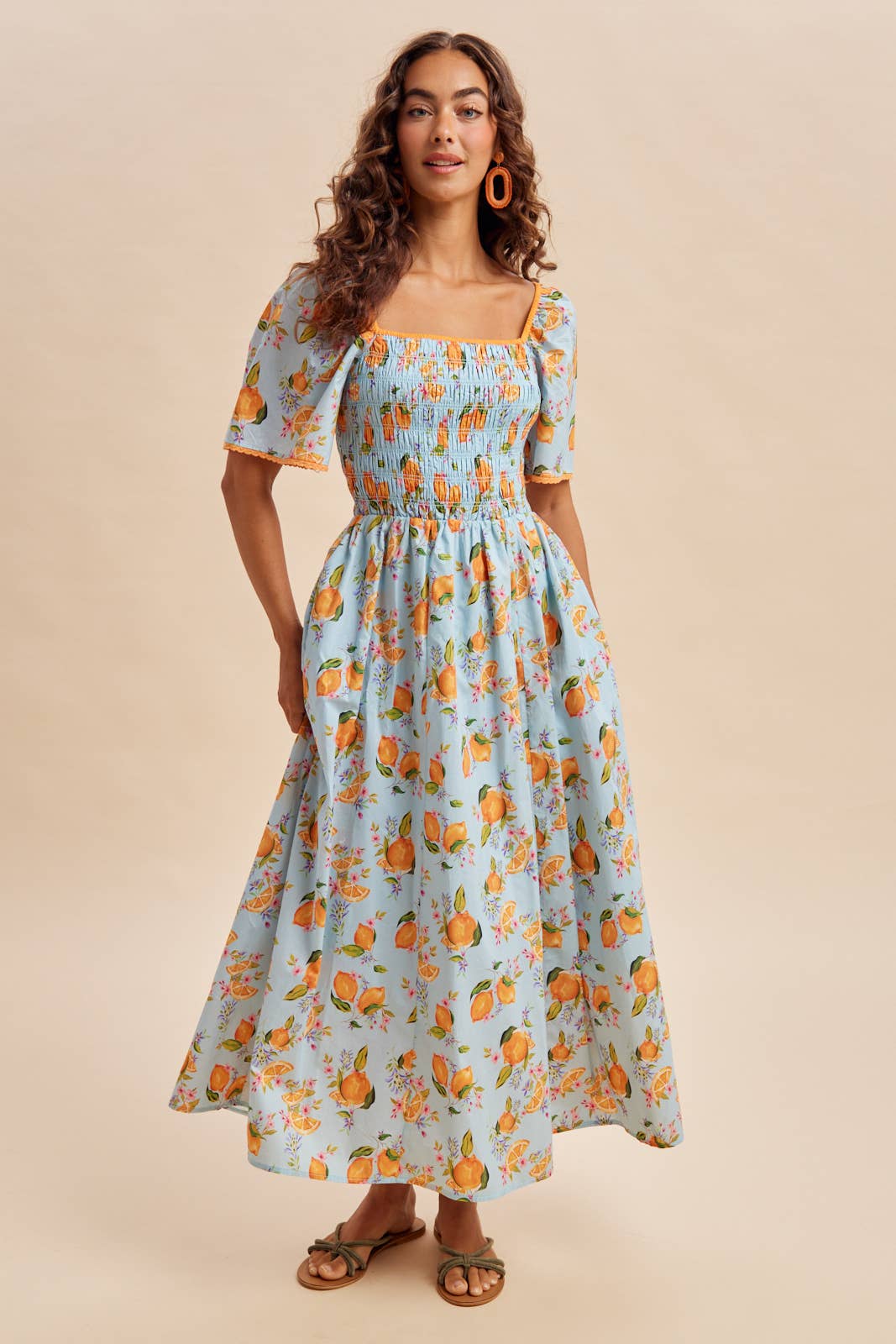 ORANGE MAXI DRESS
