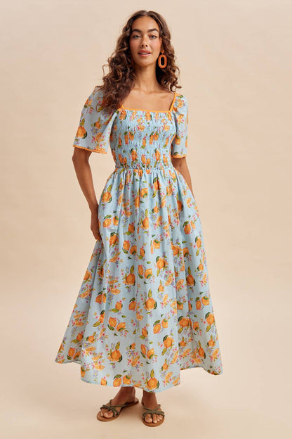 ORANGE MAXI DRESS