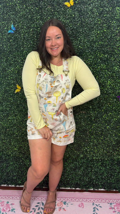 Whimsy Mushroom Shortalls