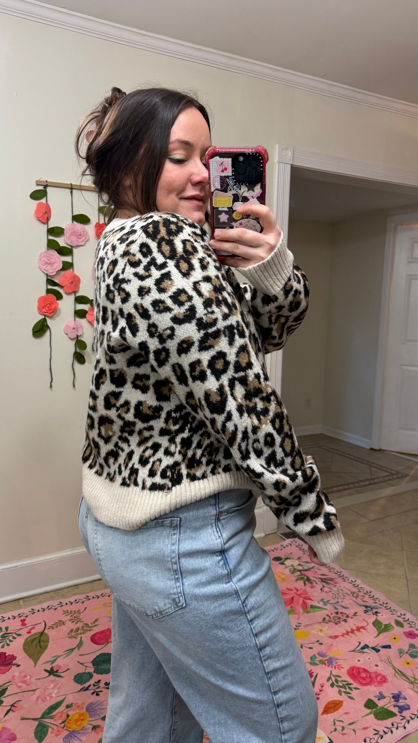 Leopard Print Knit Cardigan Sweater – Button Front Soft Knit | Hello HoneyPie