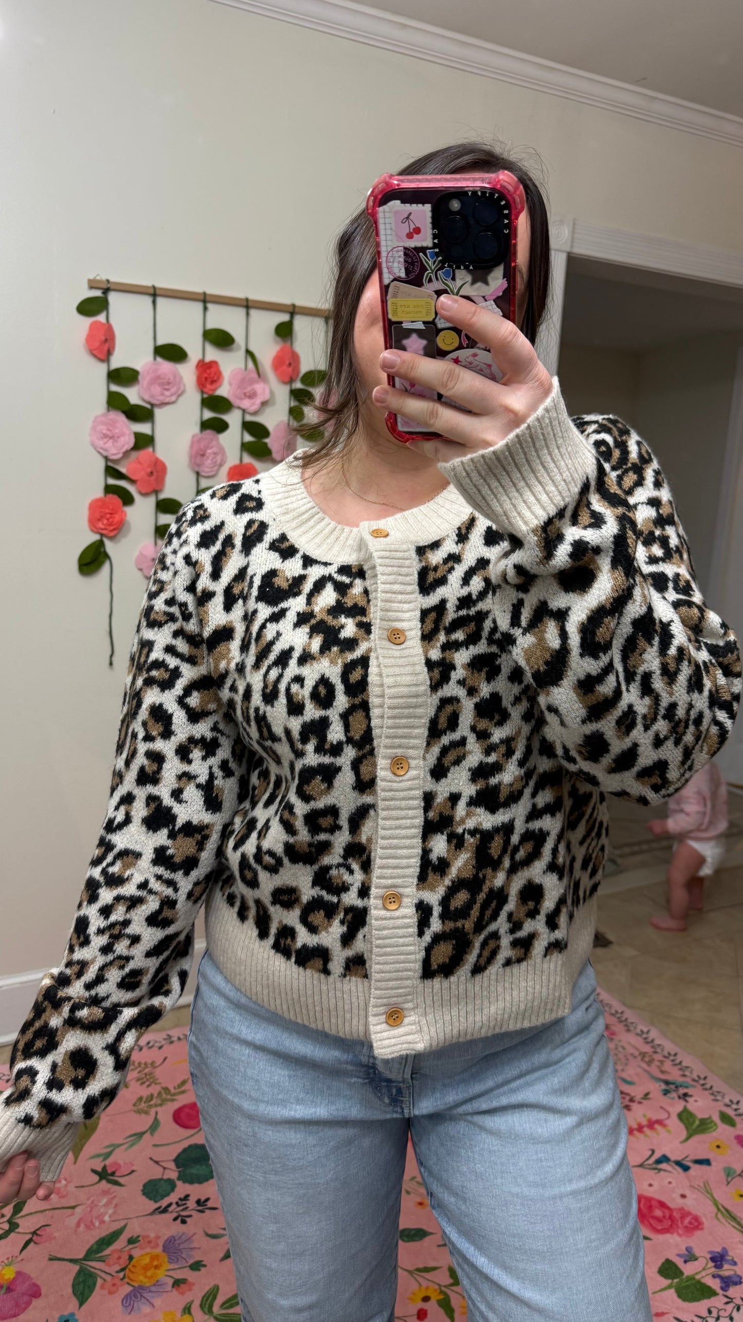 Leopard Print Knit Cardigan Sweater – Button Front Soft Knit | Hello HoneyPie