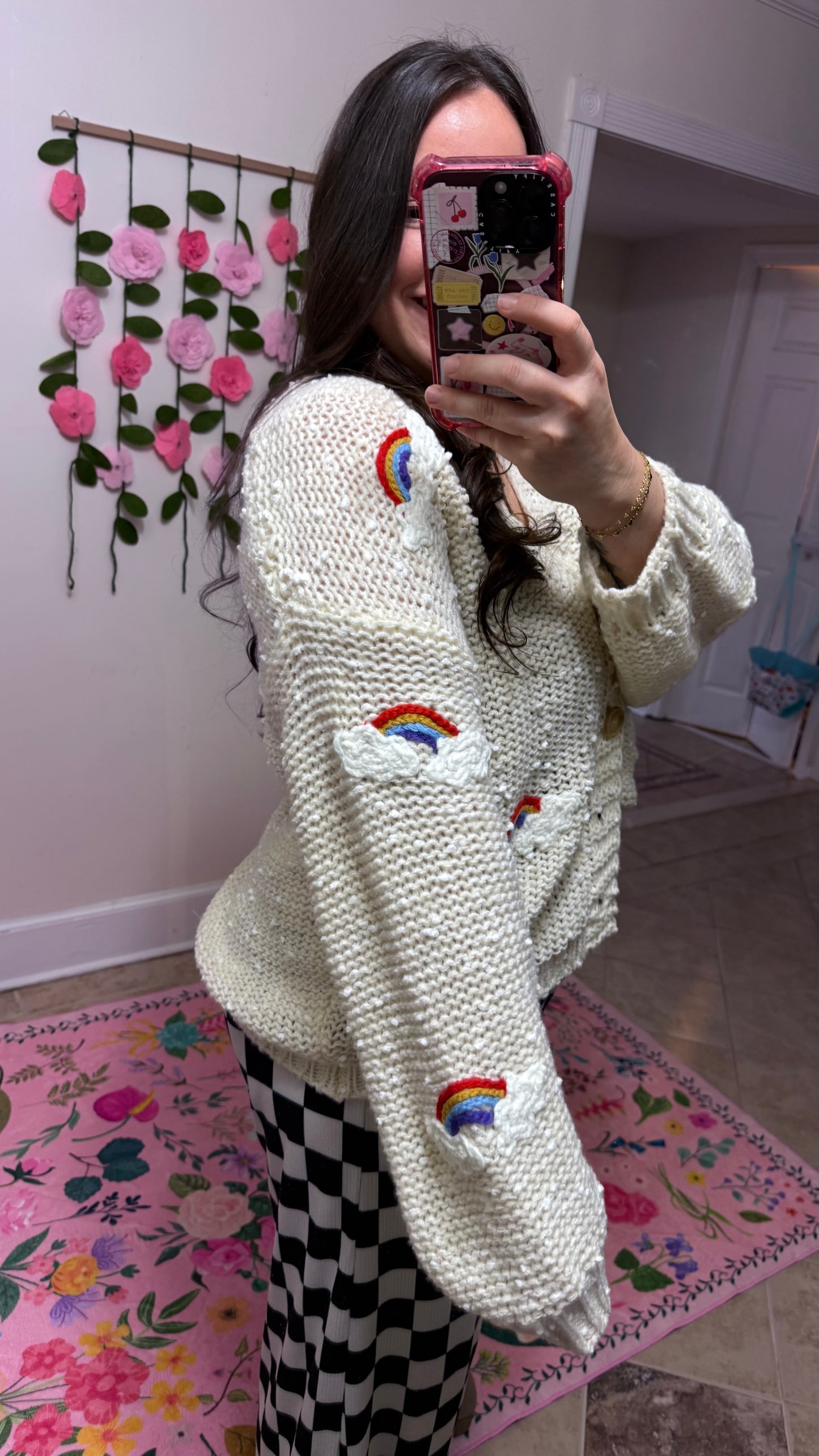 Chasing Rainbows Cardigan – Chunky Knit Rainbow Sweater