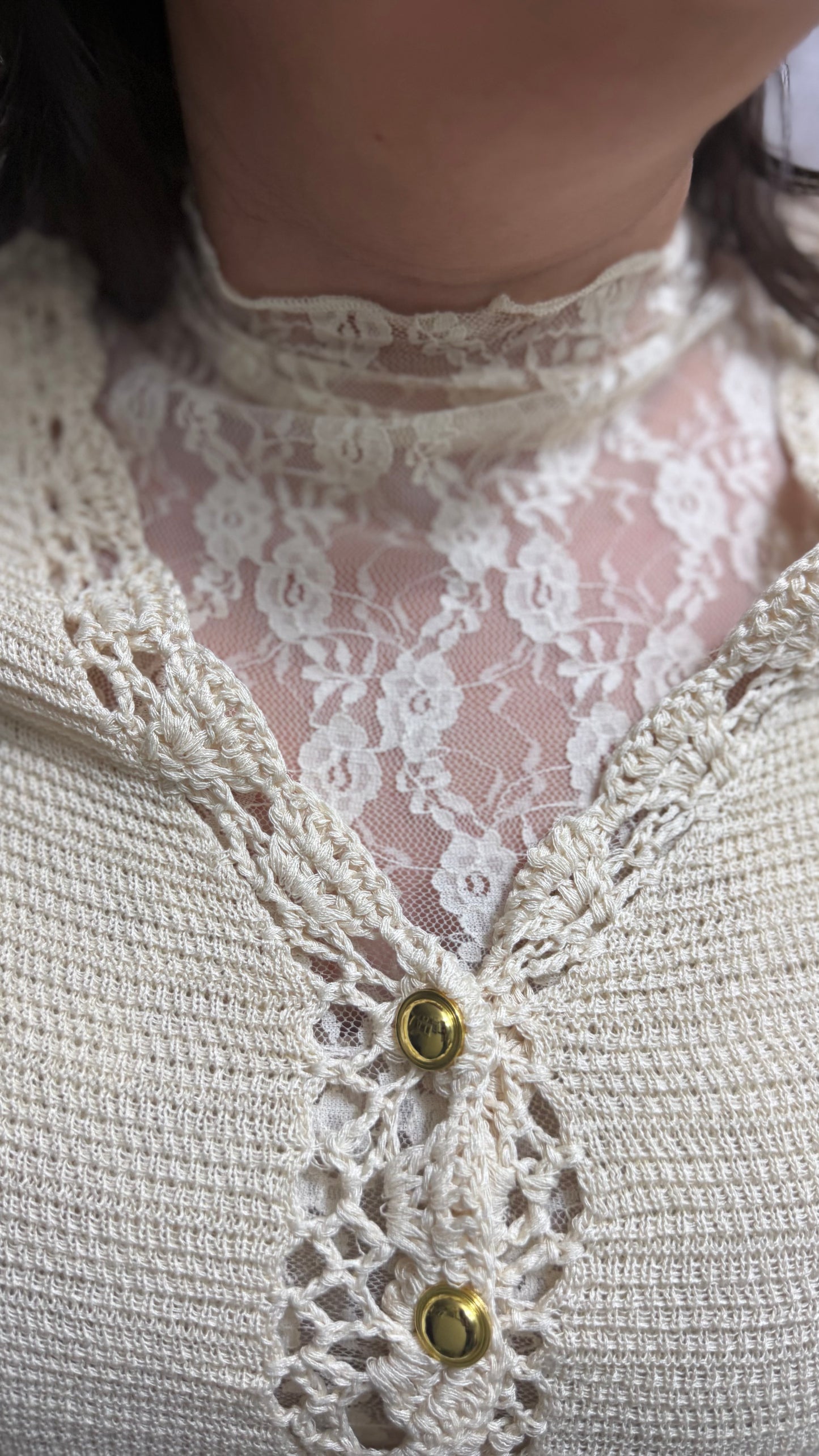 Sweetheart Lace Mock Neck Top