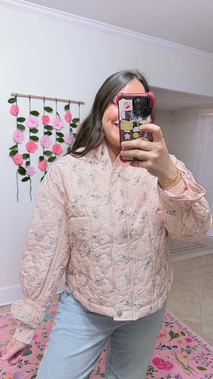 Pink Quilted Jacket