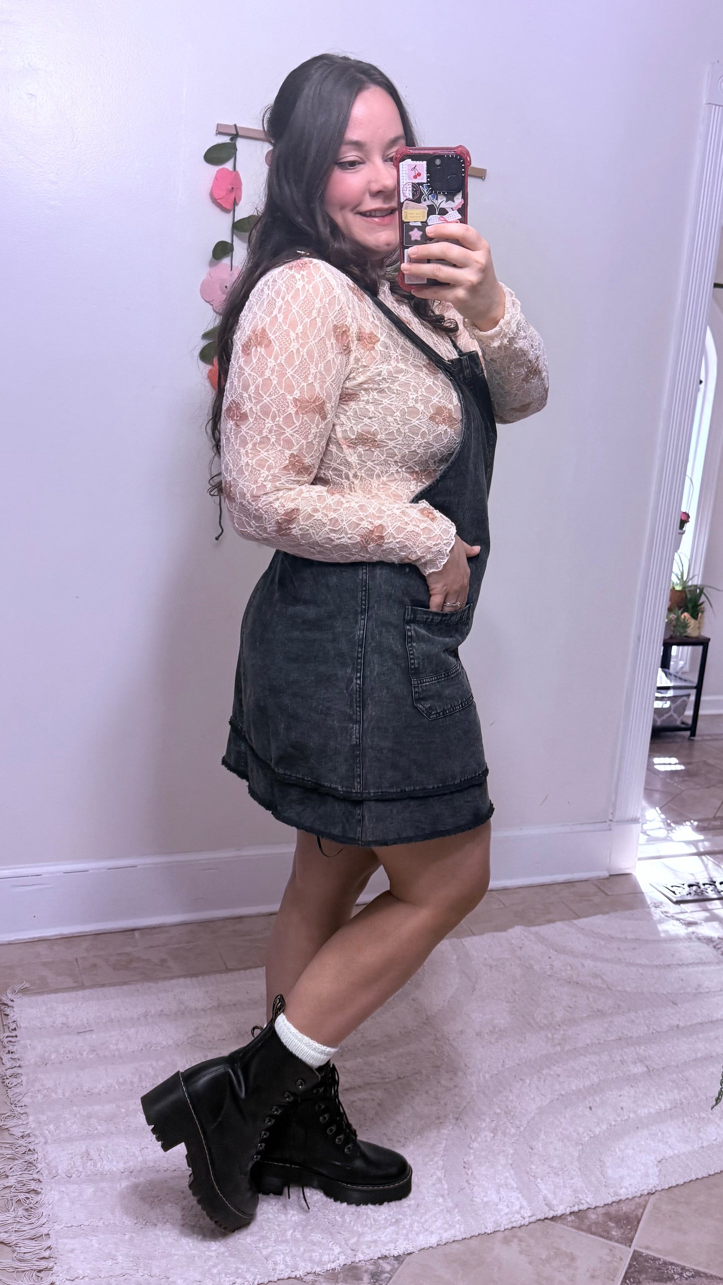 Weekend Washed Overall Dress