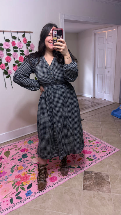 Plaid Midi Dress