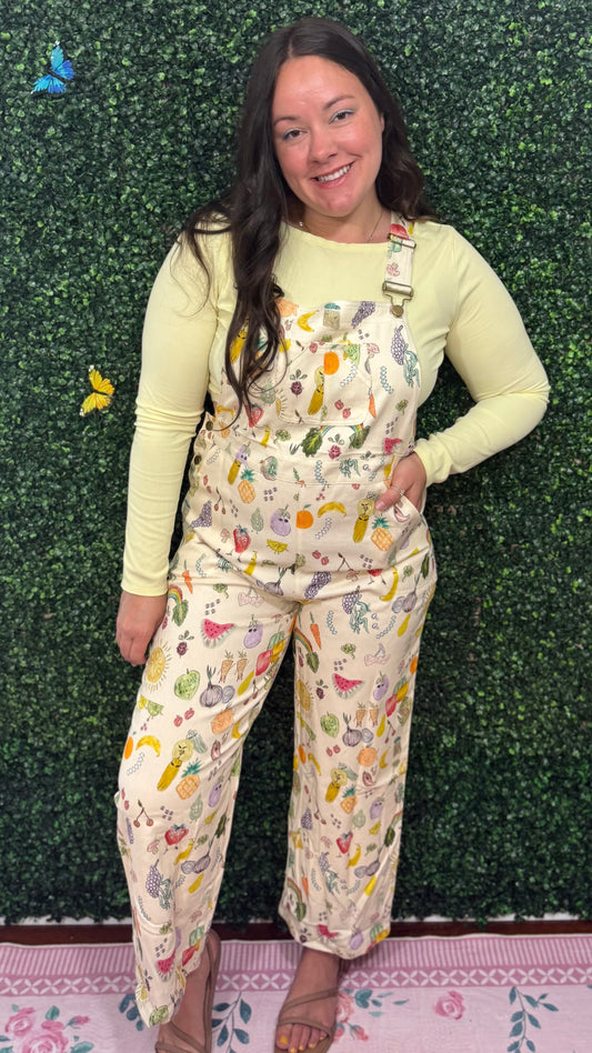 Cherries + Berries Overalls