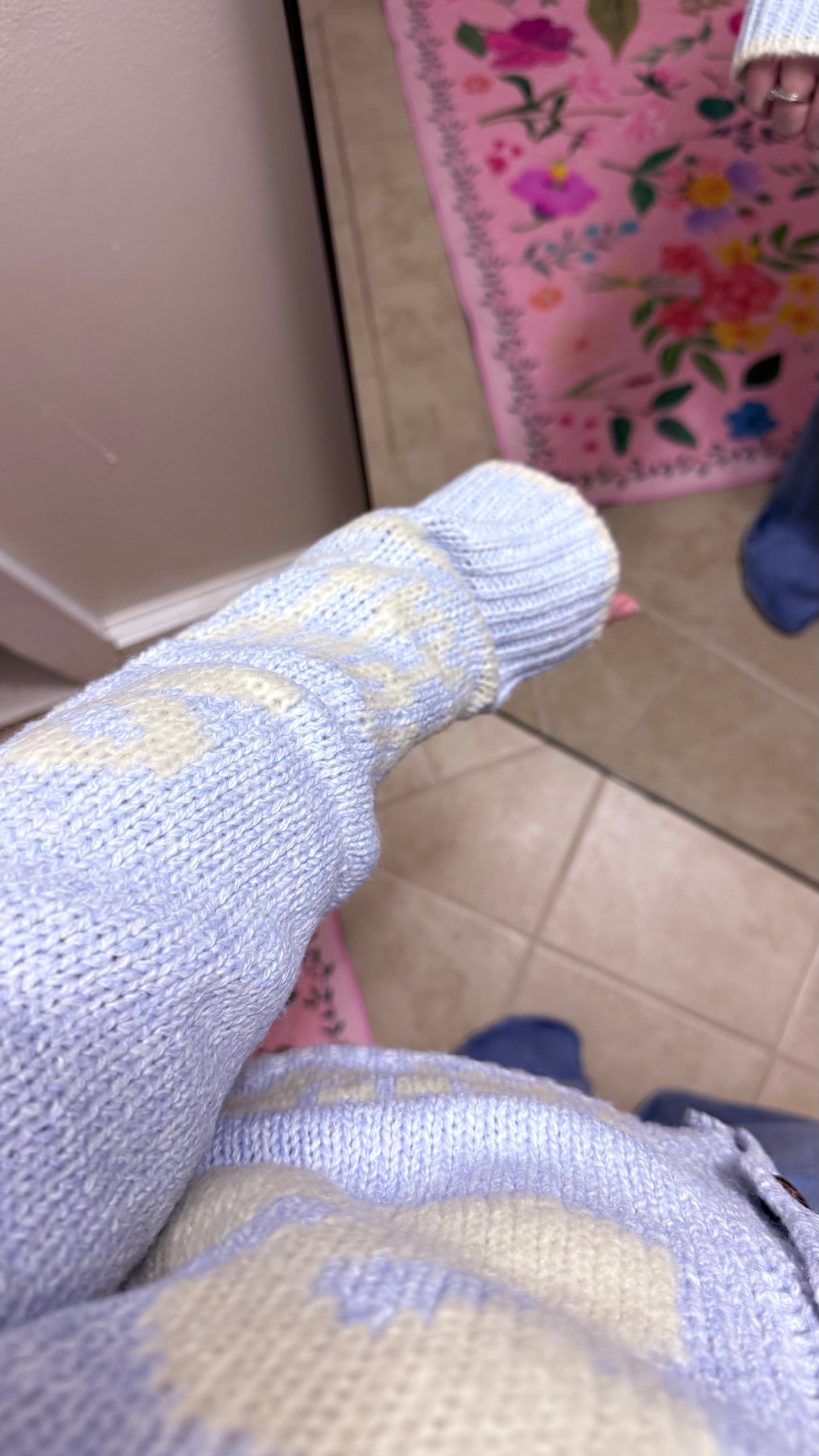 Swan Lake Knit Cardigan Sweater – Blue