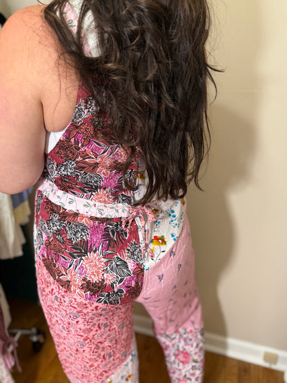 Petal Patch Overalls – Boho Floral Mix S/M