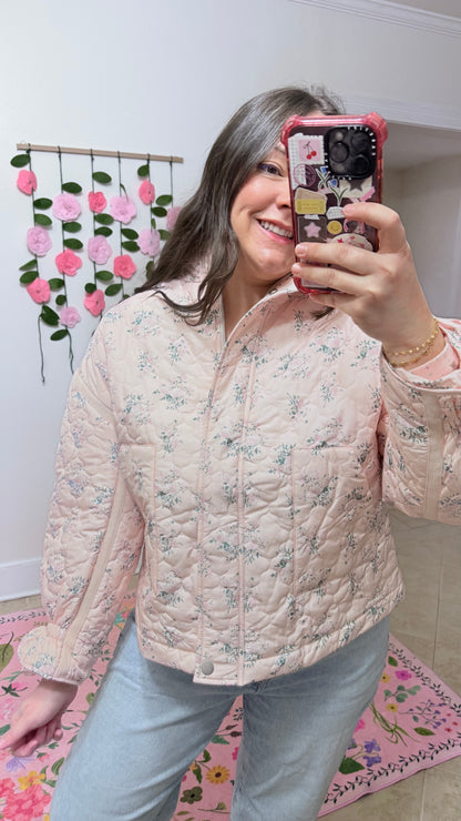 Pink Quilted Jacket