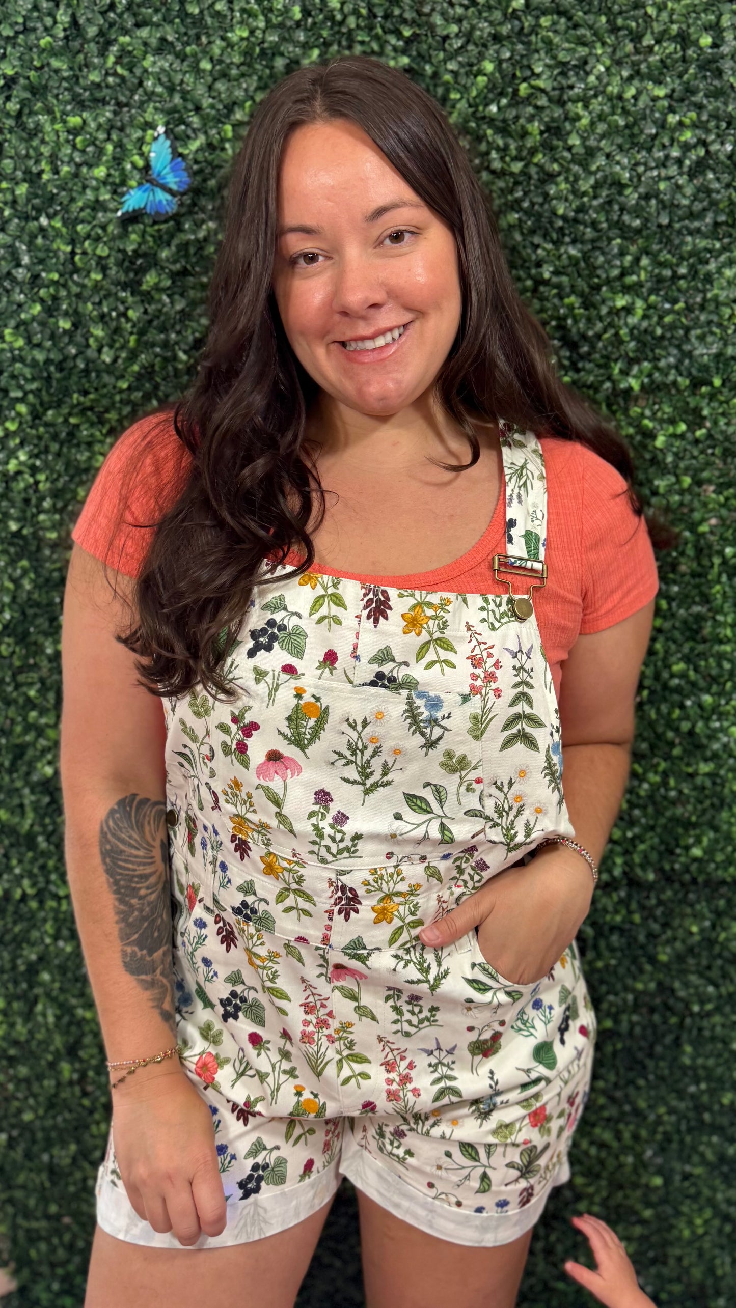 GARDEN PRINT SHORTALLS (S-XL)