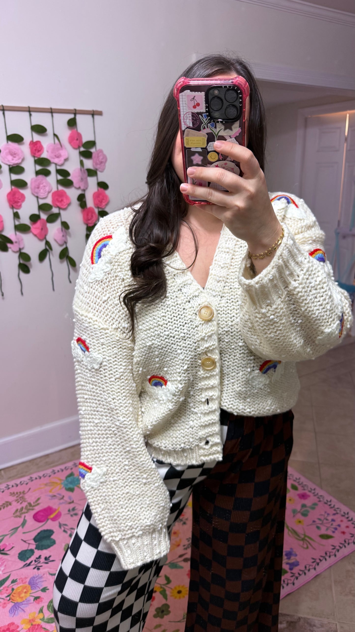 Chasing Rainbows Cardigan – Chunky Knit Rainbow Sweater