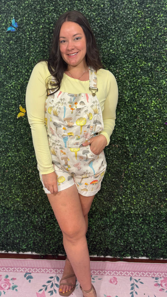 Whimsy Mushroom Shortalls