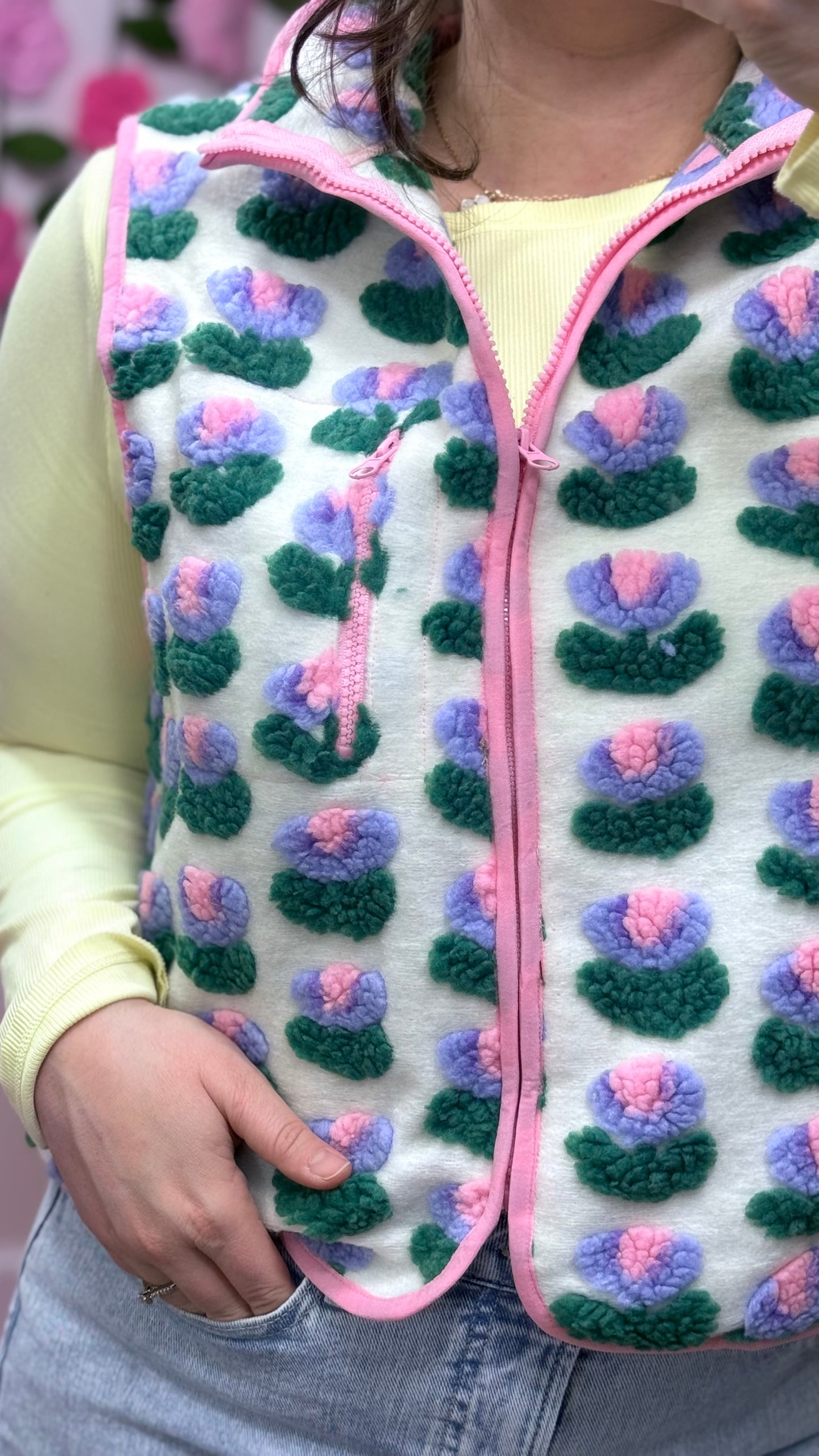 Tulip Pop Textured Vest