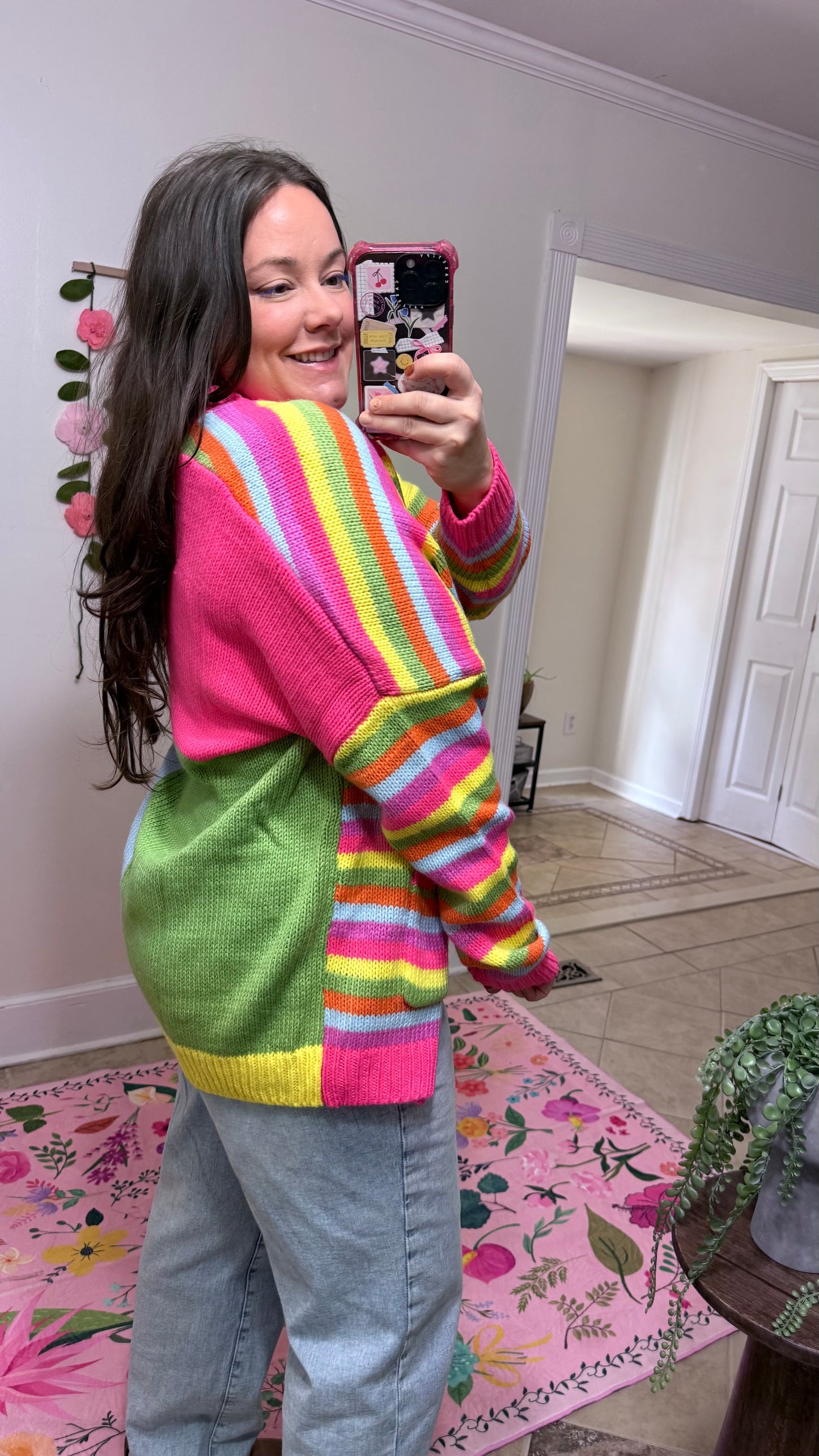 Color Pop Rainbow Stripe Cardigan