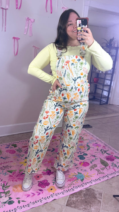 Citrus Print Overalls