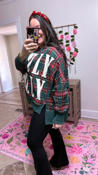 Holly Jolly Plaid Sweatshirt