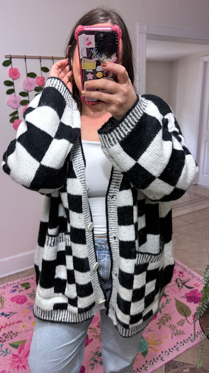 Checkmate Cozy Cardigan ♟️