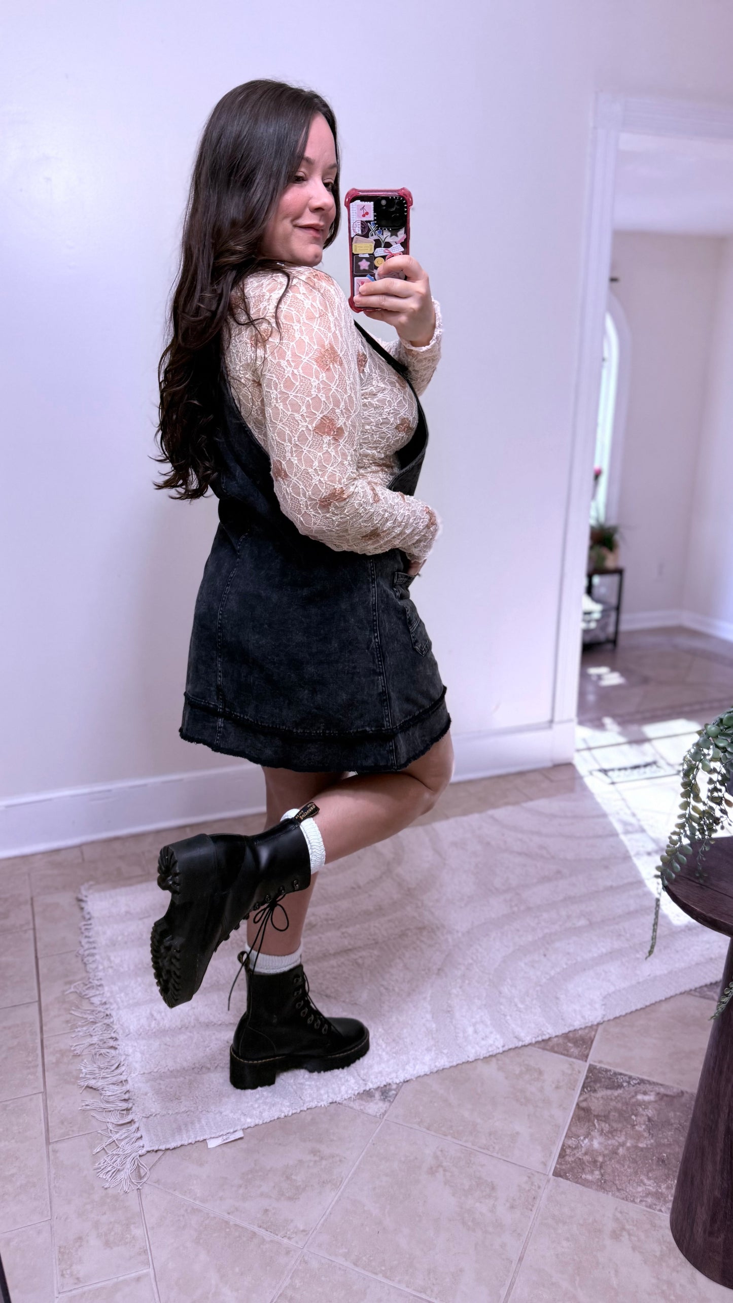 Weekend Washed Overall Dress