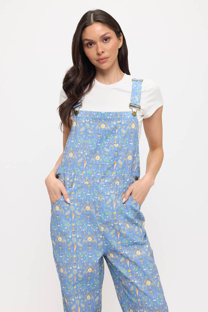 BEE GARDEN PRINT OVERALLS