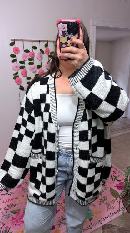 Checkmate Cozy Cardigan ♟️