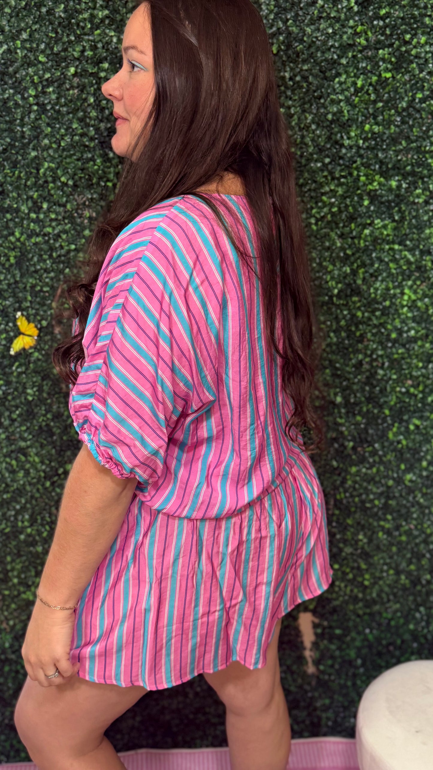 Candy Stripe Shorts Set (S-XL)