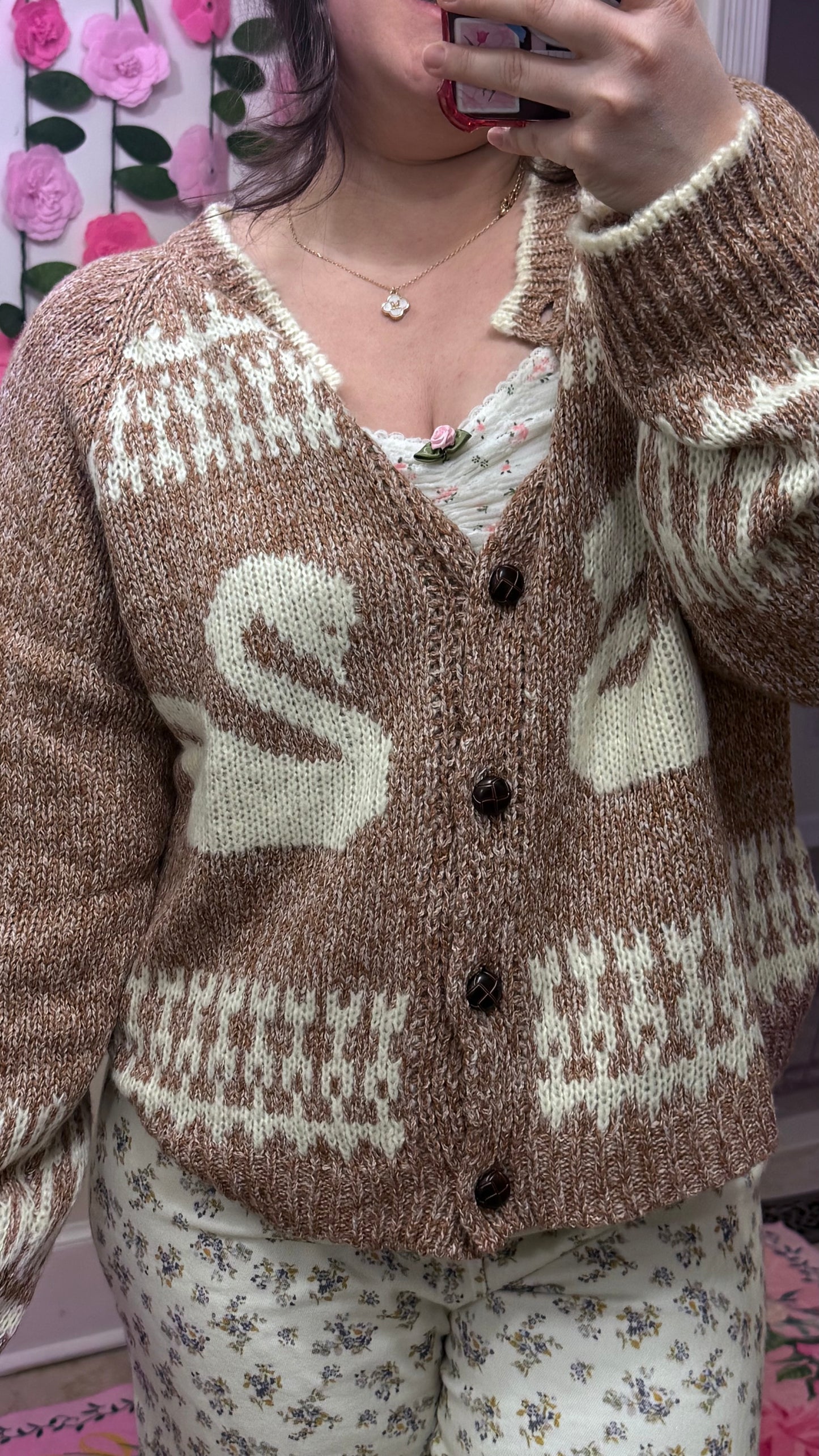Brown Swan Cardi