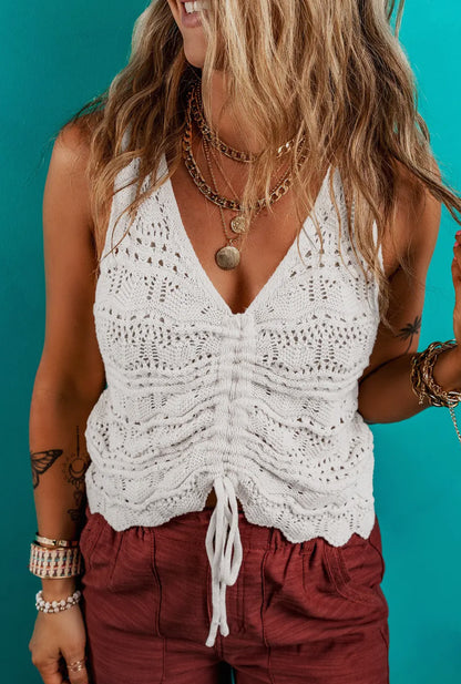 Sun-kissed Crochet Vest