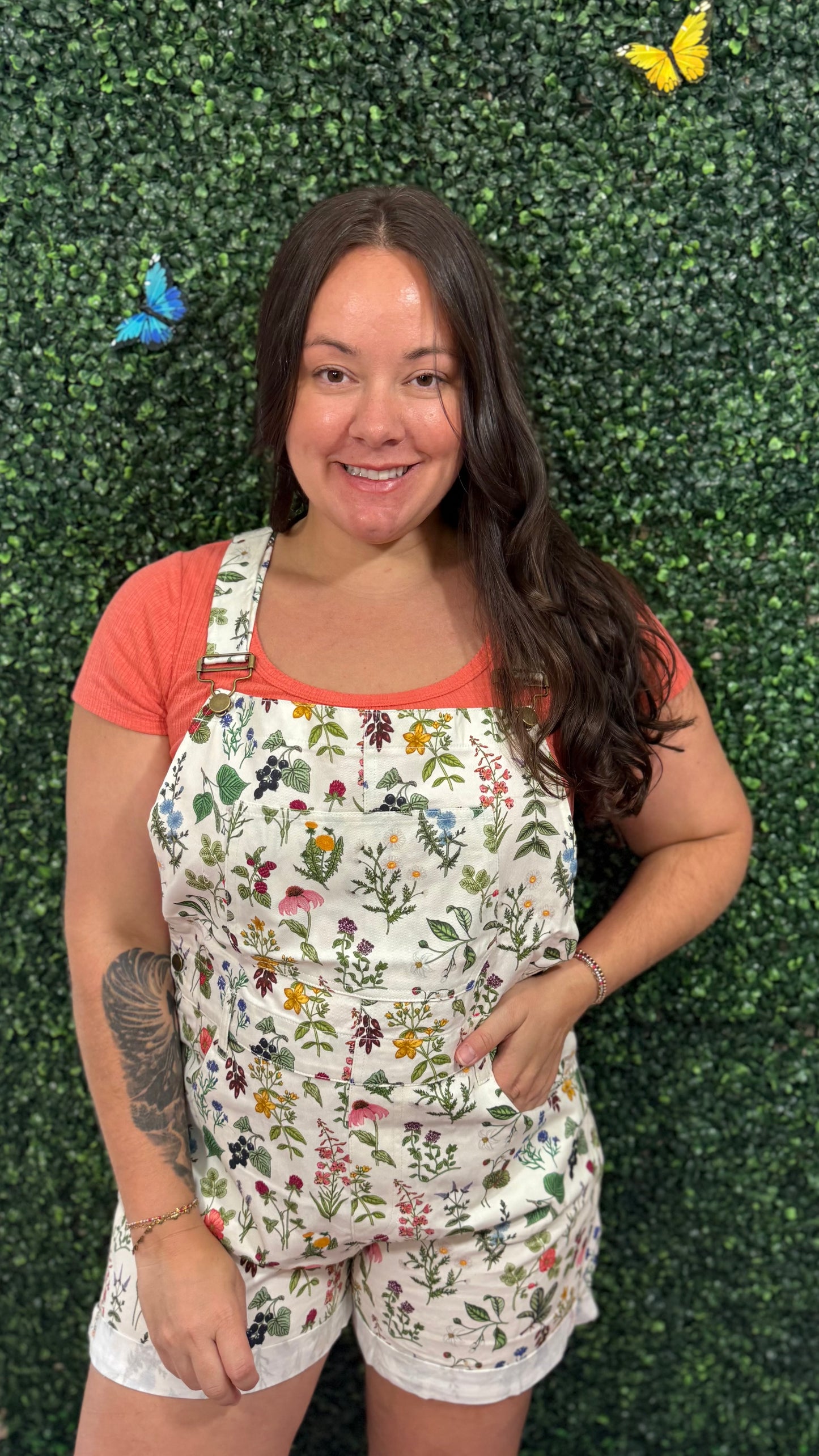 GARDEN PRINT SHORTALLS (S-XL)