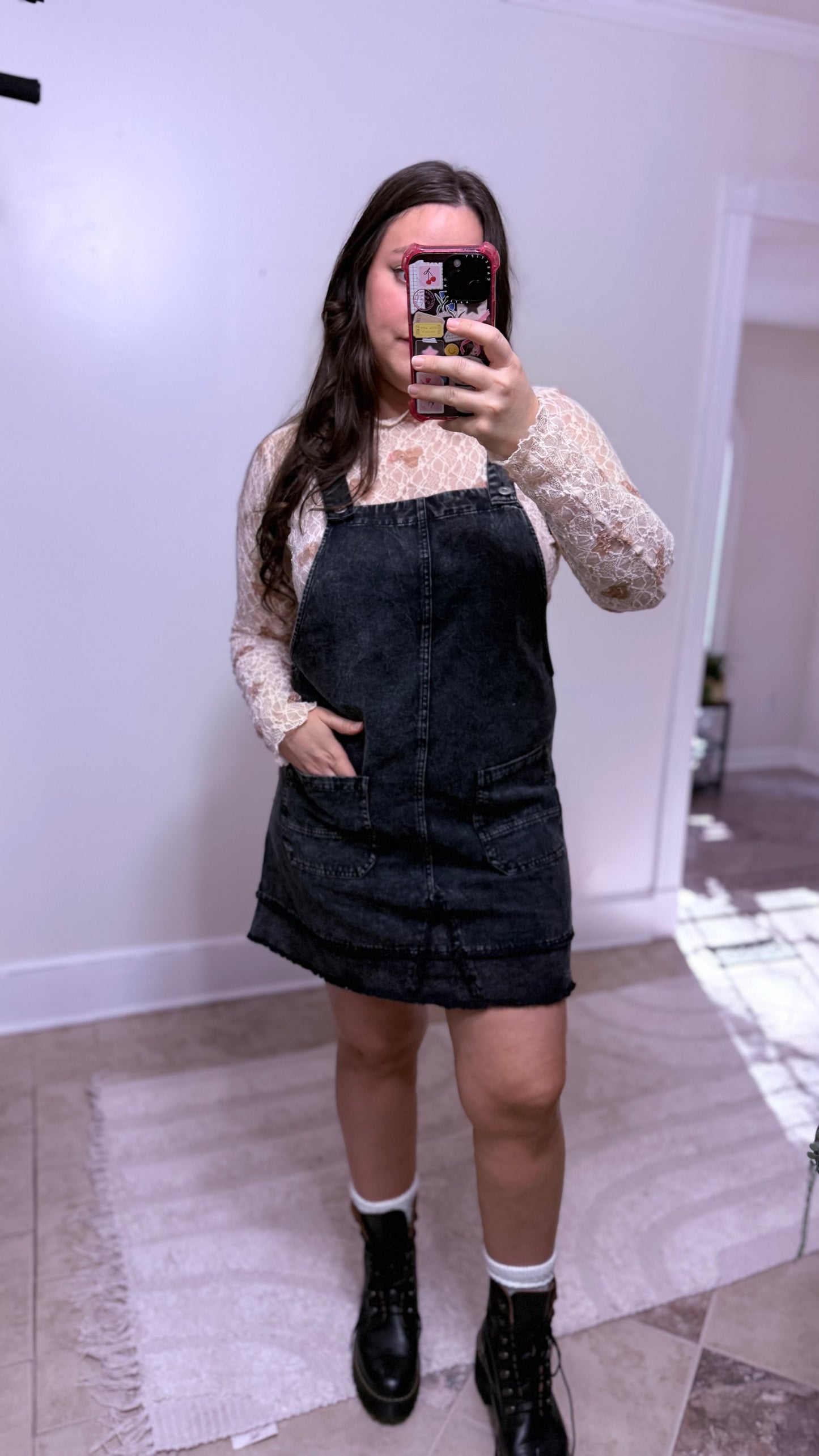 Weekend Washed Overall Dress