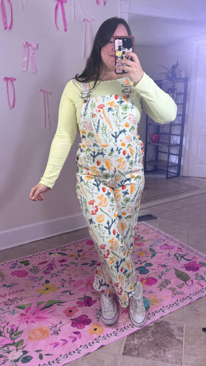 Citrus Print Overalls