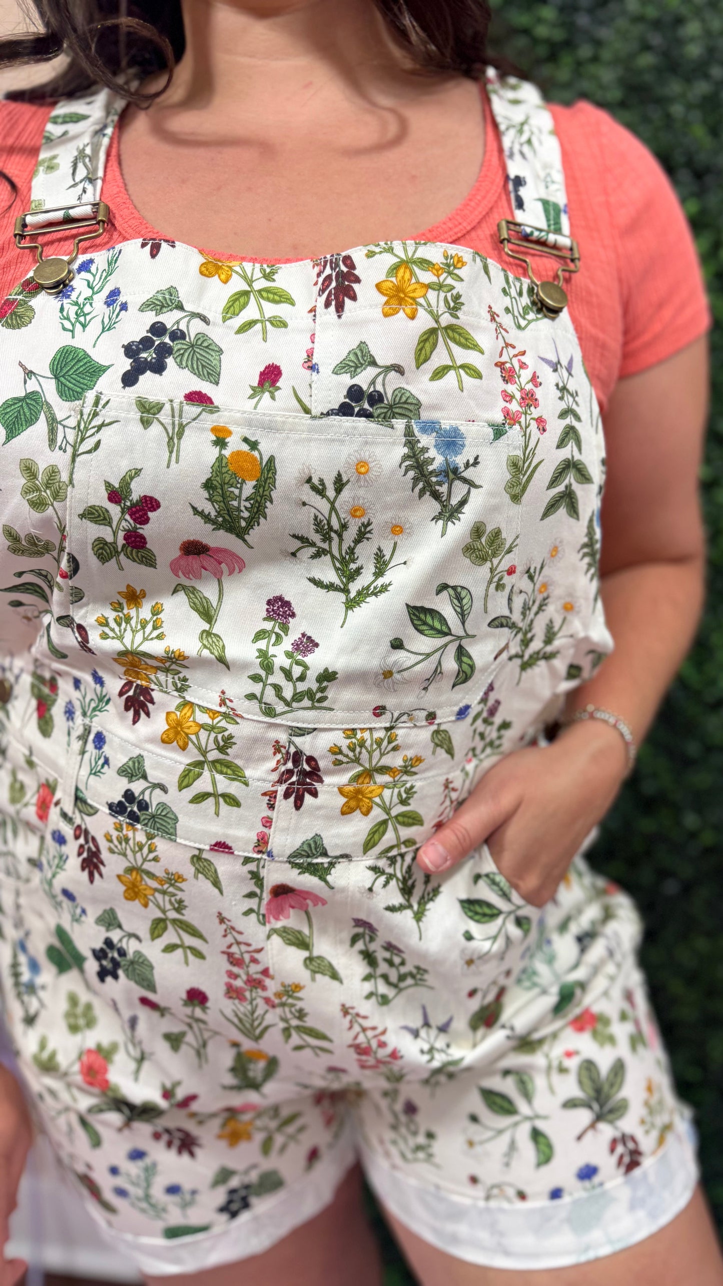 GARDEN PRINT SHORTALLS (S-XL)