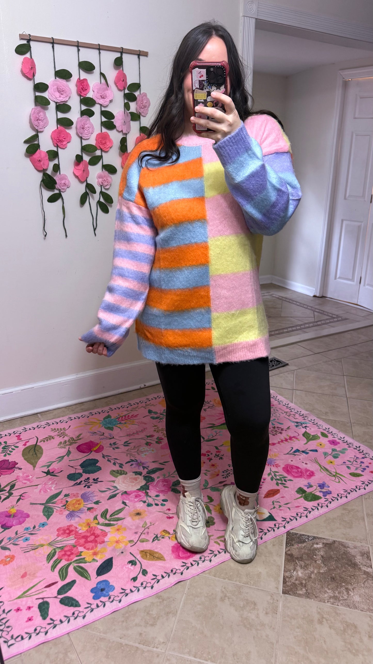 Fuzzy Striped Sweater