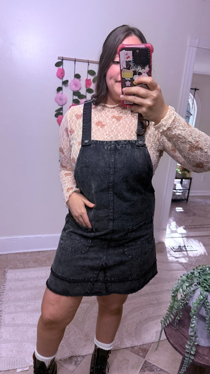 Weekend Washed Overall Dress