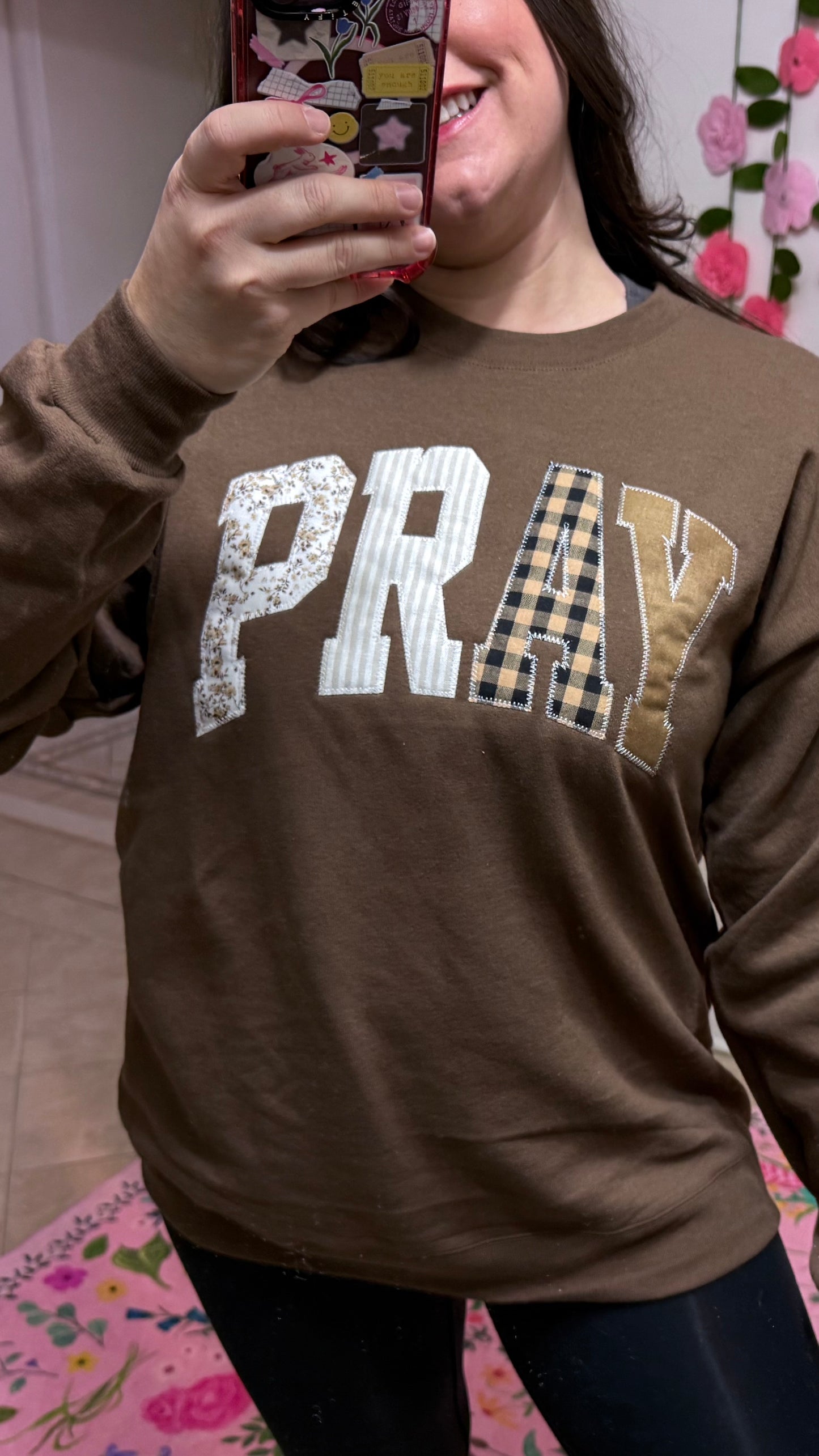 Pray Embroidered Sweatshirt