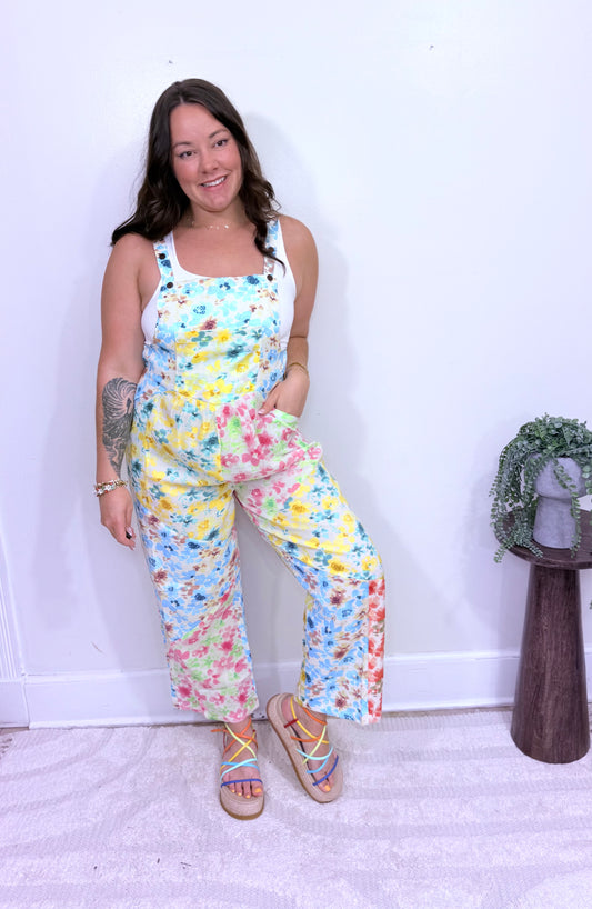 Confetti Garden Overalls