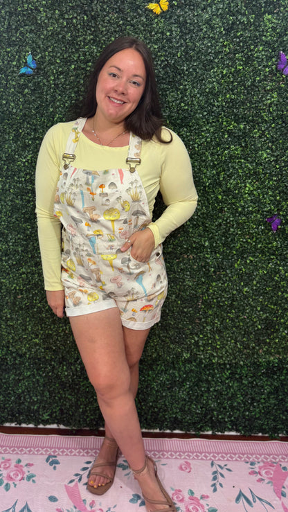 Whimsy Mushroom Shortalls