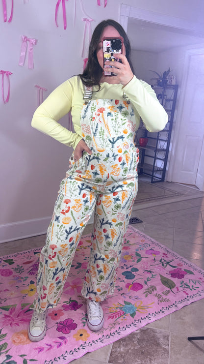 Citrus Print Overalls