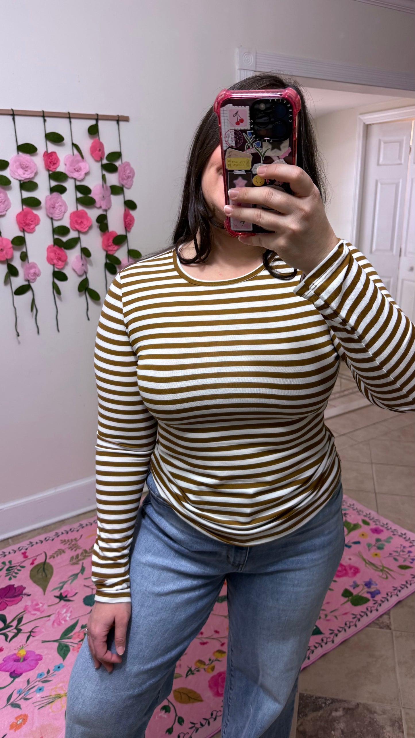 Maple Latte Stripe Top