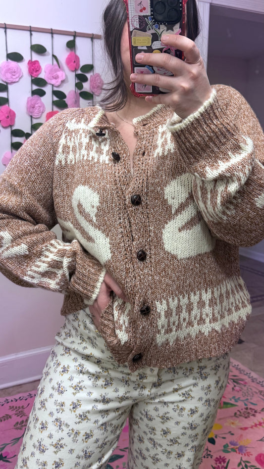 Brown Swan Cardi