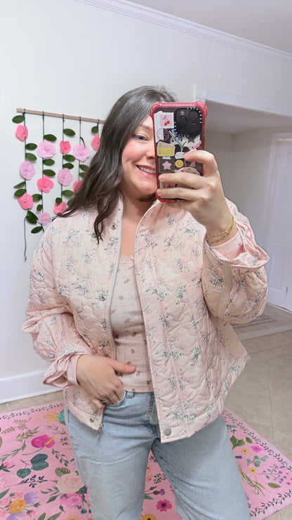 Pink Quilted Jacket