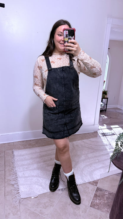 Weekend Washed Overall Dress