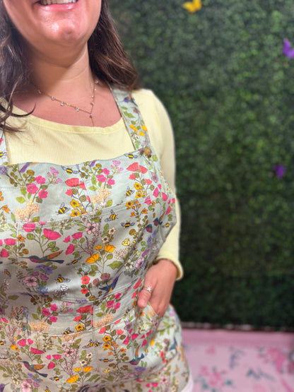 HUMMINGBIRD PRINT SHORTALLS